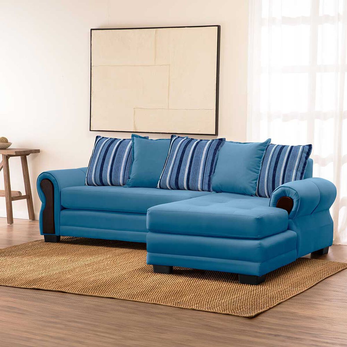 Sof&aacute; Seccional Living Factory Arizona 4 Cuerpos Beige