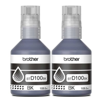 Imagen 2 del producto Pack 2 Tintas Brother BTD100BK2PK Negro