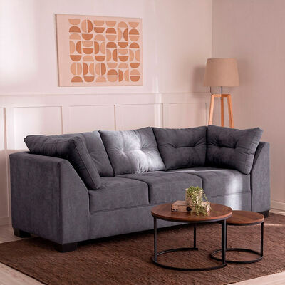 Sof&aacute; Muebles MPR Edimburgo 3 Cuerpos Gris Oscuro