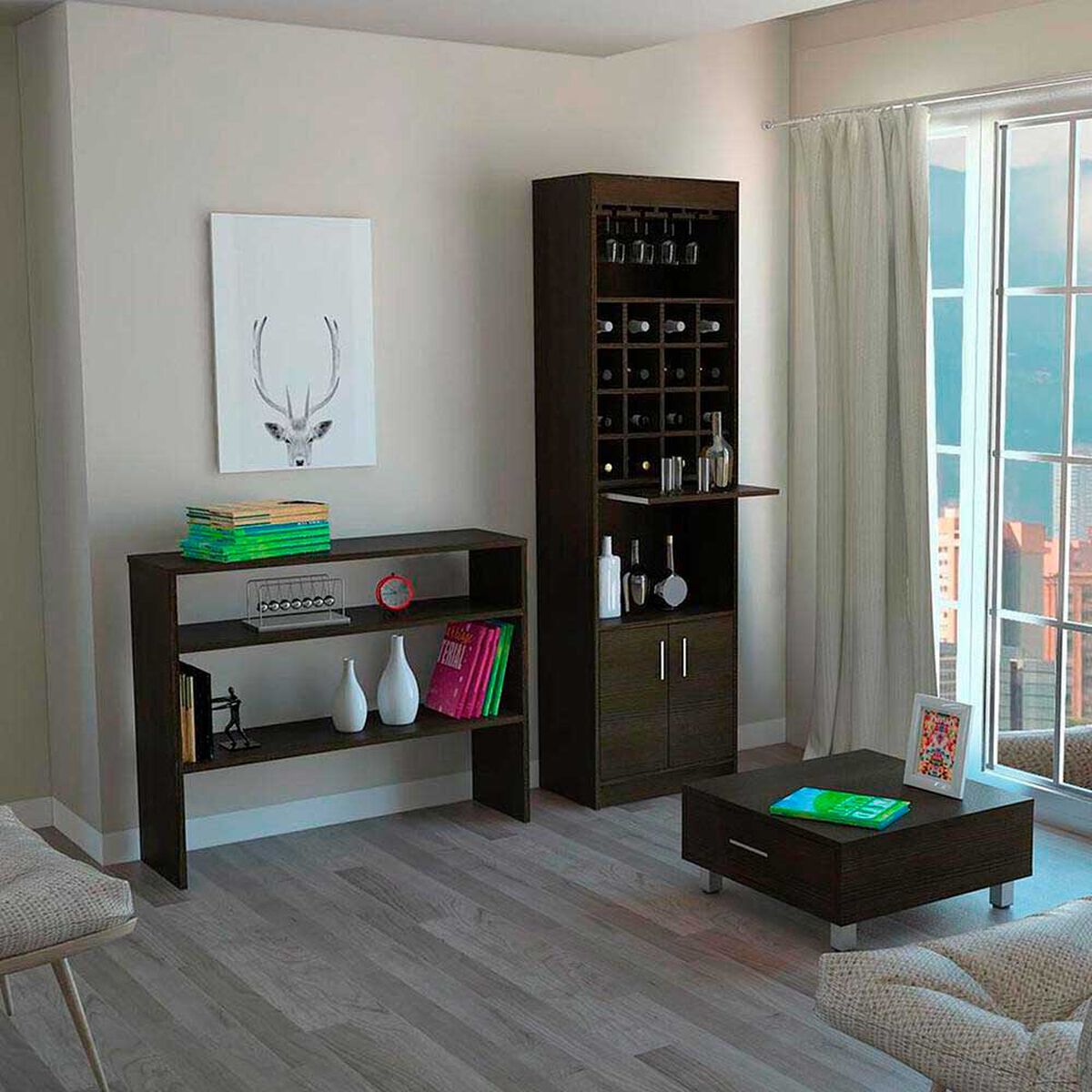 Mueble Bar + Arrimo + Mesa de Centro TuHome Beijing