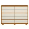 Cómoda Vekkahome Dueto 10 Cajones Café Beige