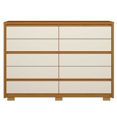 Imagen 2 del producto Cómoda Vekkahome Dueto 10 Cajones Café Beige