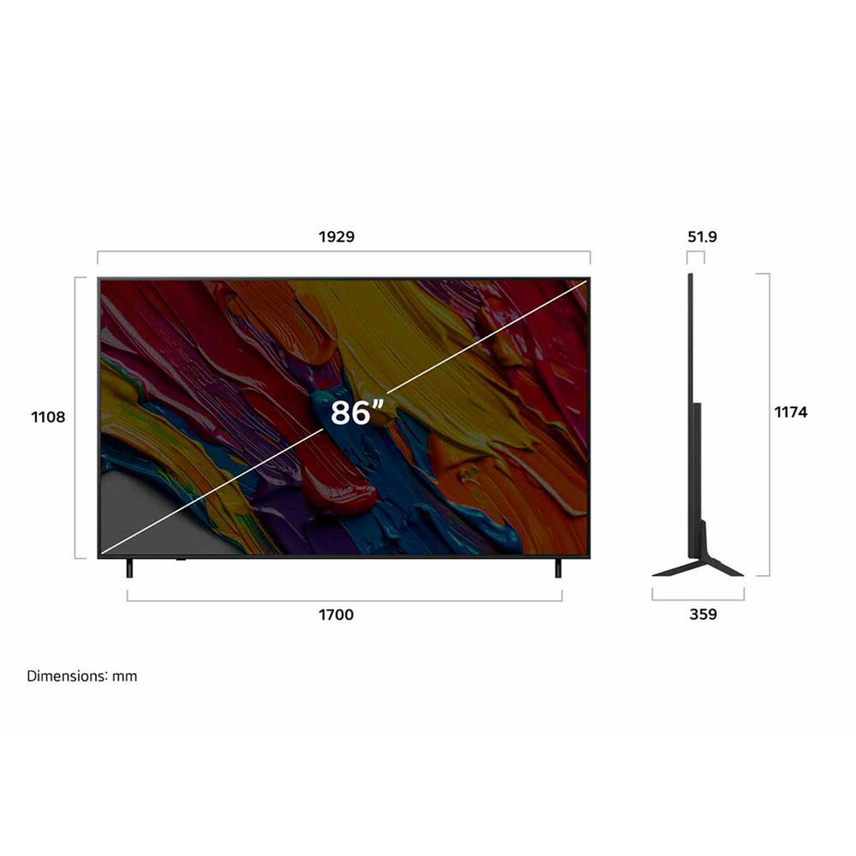 LED 86" LG 86QNED82ASG.AWH 4K Ultra HD