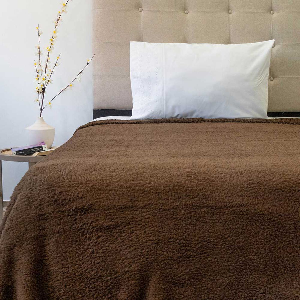 Frazada Poliéster Doral 1,5 Plazas Deluxe Café