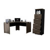 Escritorio  + Archivador 4 Cajones + 1 Repisa Alto Negro TuHome Home Office