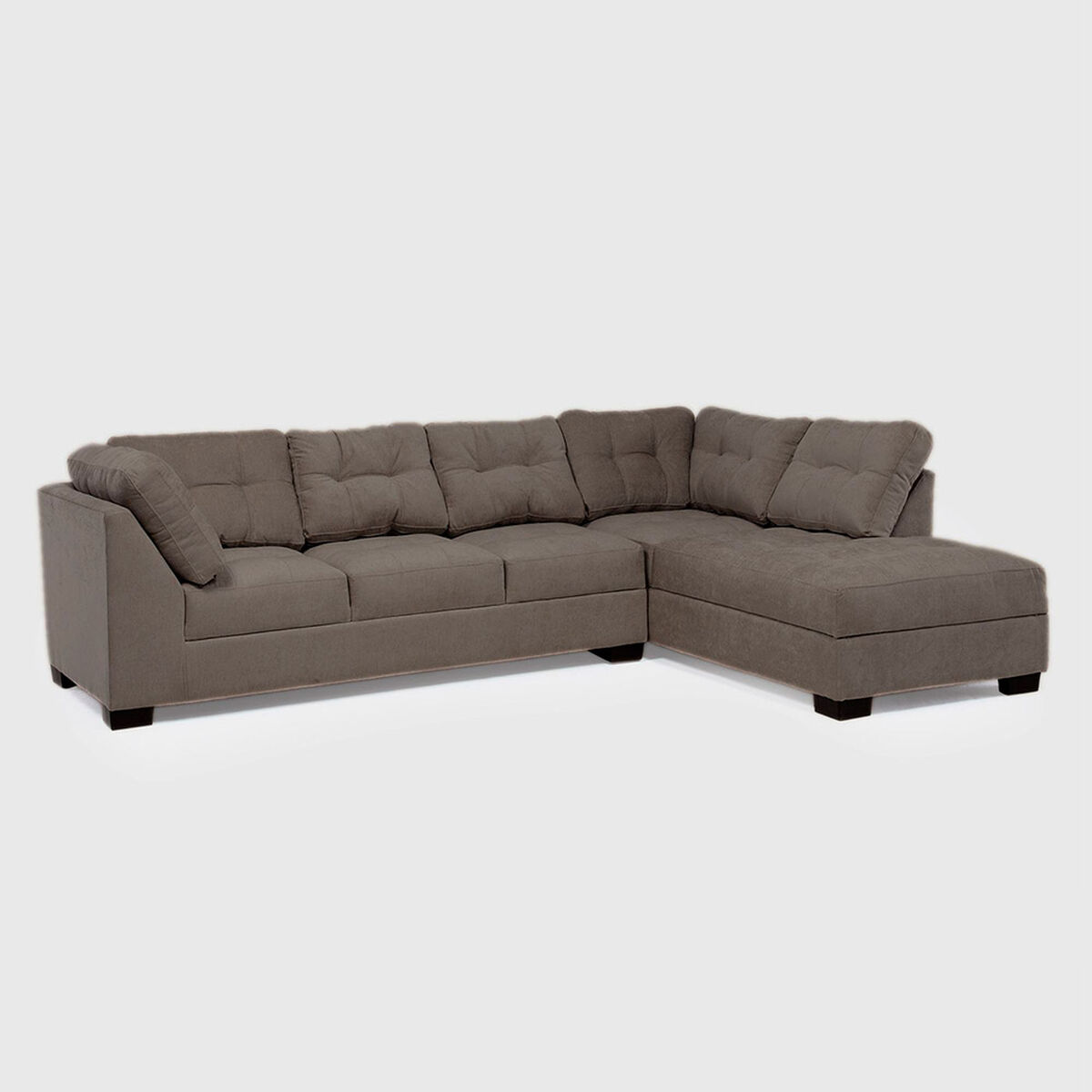Seccional Derecho Muebles MPR Edimburgo 5 Cuerpos Caf&eacute;