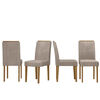 Juego de Comedor VekkaHome Isa 4 Sillas Gris