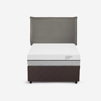 Imagen 1 del producto Cama Nido Rosen 1,5 Plazas Pratta + Respaldo Maurice Gris