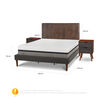 Cama Europea CIC Curve King Balance + Respaldo Baker + 2 Veladores Niger