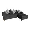 Sofá Seccional Derecho Living Factory Mustang 4 Cuerpos Marengo