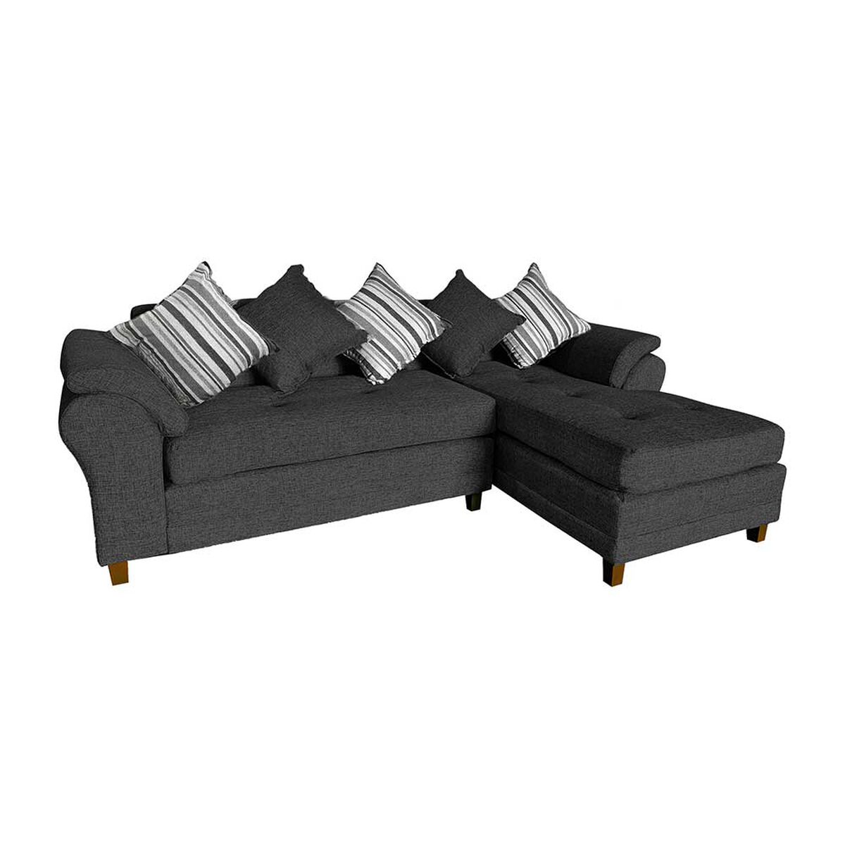Sofá Seccional Derecho Living Factory Mustang 4 Cuerpos Marengo