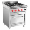 Cocina Industrial a Gas Ticgas 4 Platos 50x50 Gas Licuado