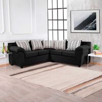 Sofá Seccional Muebles MPR Cattaleya 5 Negro