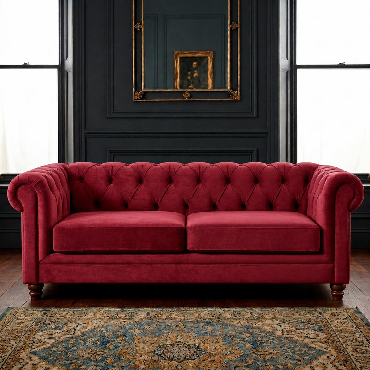 Sof&aacute; Latam Home Florencia 3 Cuerpos Burdeo
