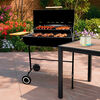 Combo Parrilla a Carb&oacute;n Casanova Medio Tambor con Tapa Negro + Parlante Bluetooth Portable Master-G Blanco