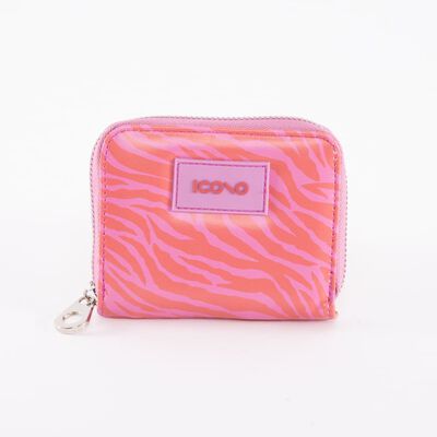 Imagen 1 del producto Billetera Animal Print Rosada Eco Cuero Mujer Icono