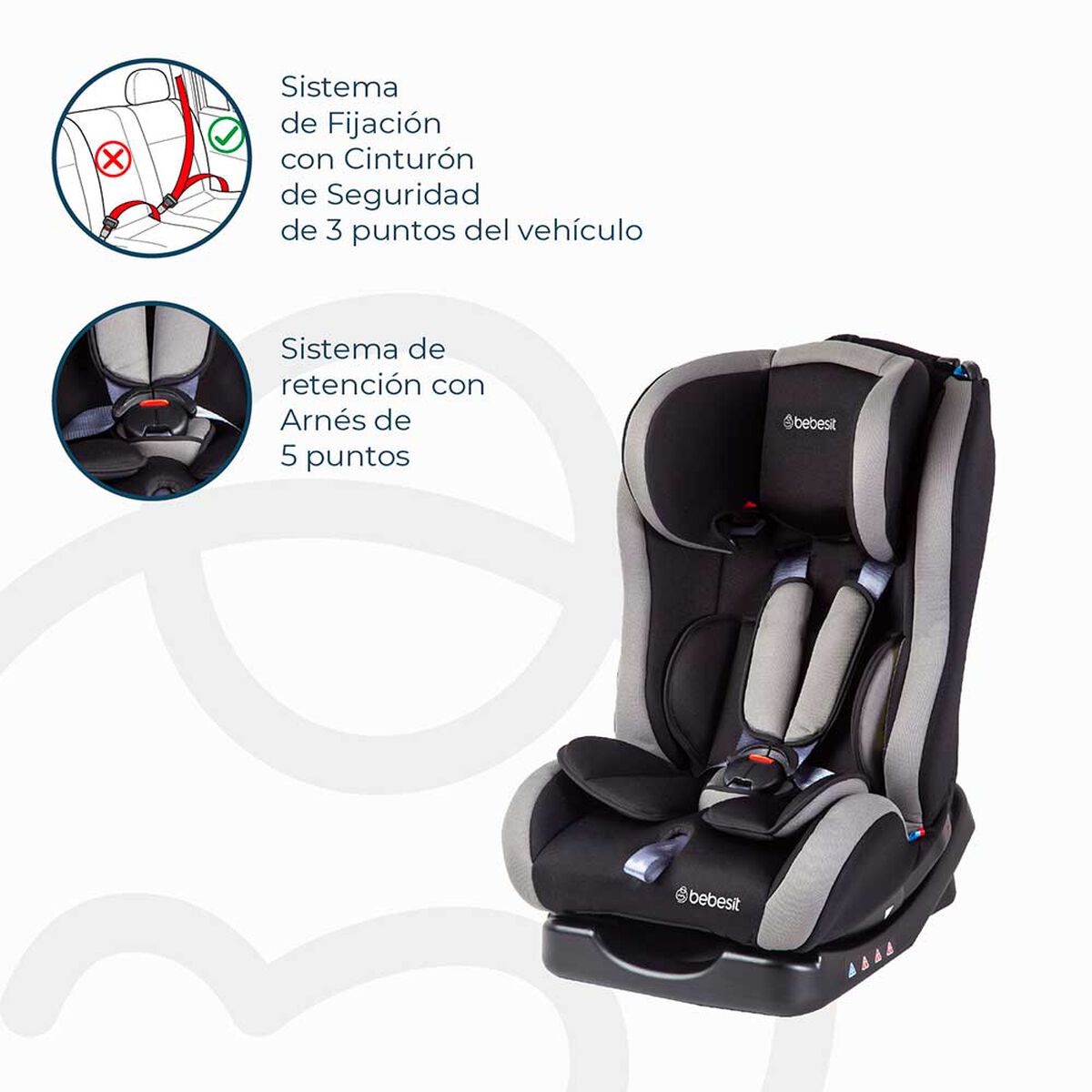 Silla de Auto Orbit Gris Bebesit