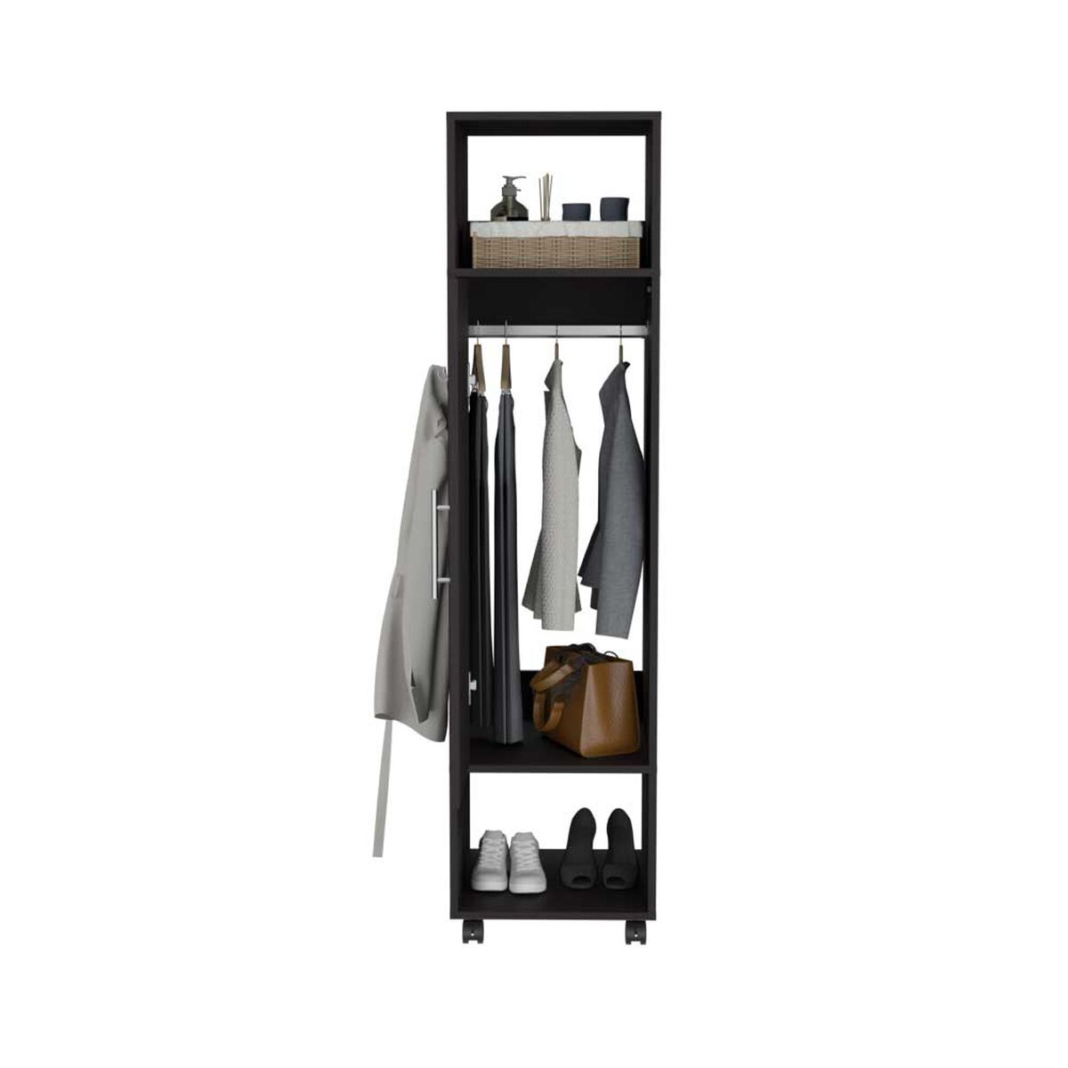 Clóset TuHome Custer con Espejo 1 Puerta Wengue