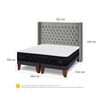 Cama Europea CIC Base Dividida King Súper Permium + Respaldo Sesia