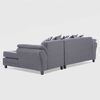 Sofá Seccional Derecho Living Factory Mustang 4 Cuerpos Gris