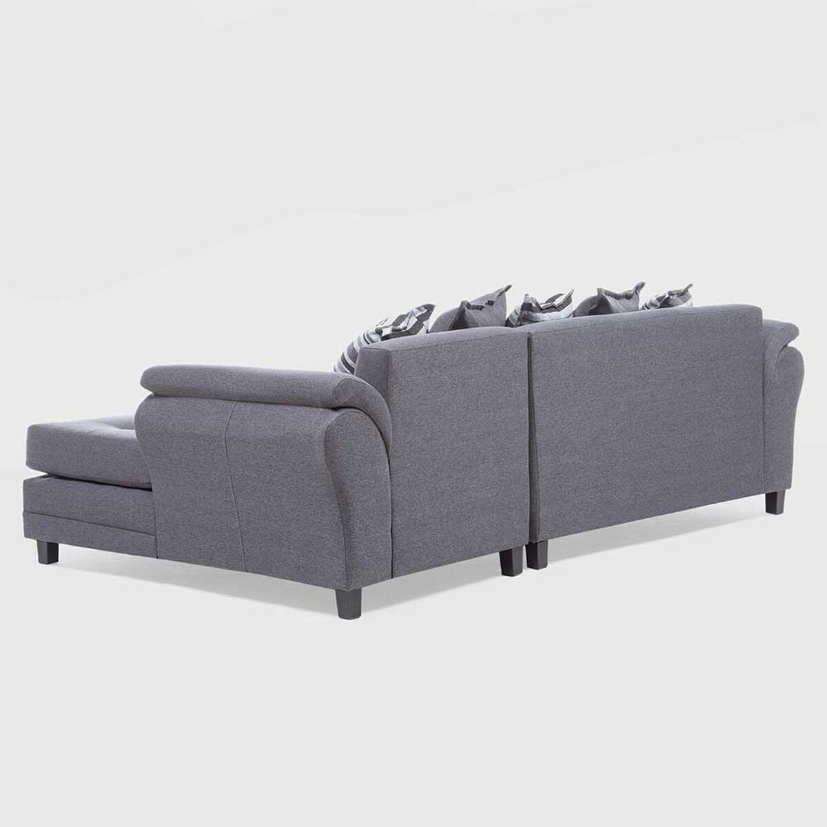 Sofá Seccional Derecho Living Factory Mustang 4 Cuerpos Gris