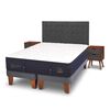 Cama Europea CIC Base Dividida King Súper Premium + Respaldo + Veladores