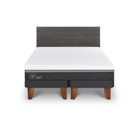 Cama Europea CIC Base Dividida 2 Plazas Ortopedic + Respaldo Munich