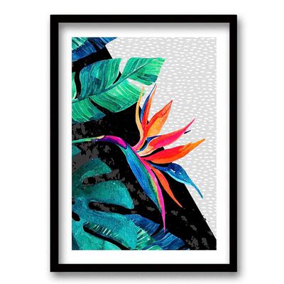 Cuadro Decorativo Retela Ave Paraíso Puntos 70 x 50 cm