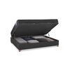 Cama Baúl Flex 2 Plazas Therapedic Plus  + Respaldo Design + 2 Veladores Rover