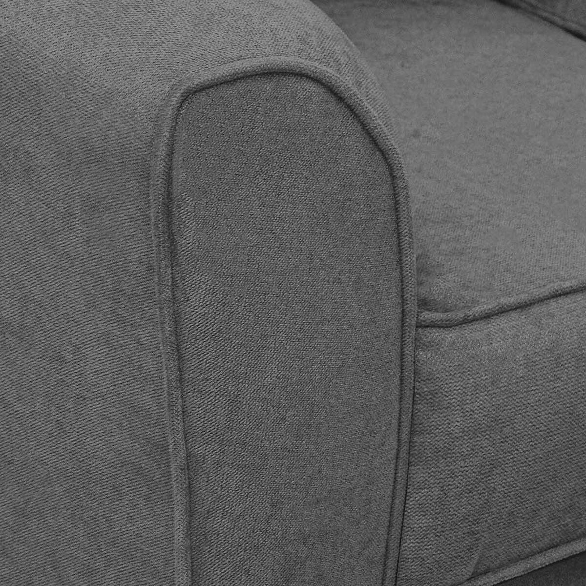 Juego de Living Elegant Detail Minesota Sofá 3 Cuerpos + Sofá 2 cuerpos + Sillón 1 Cuerpo Gris