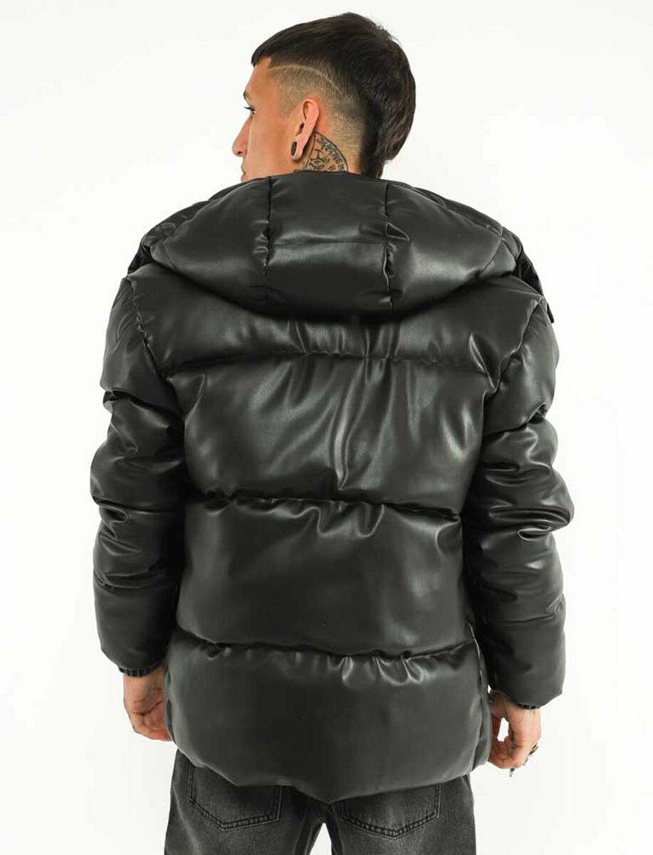Chaqueta Puffer Ecocuero Hombre Fiorucci