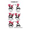 Coche Doble Duo Reclinable 6 Modos En 1 LuBabycas Negro
