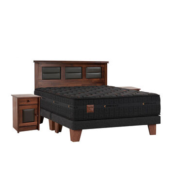 CELTA Cama Europea Celta Copper Black 2 Plazas + Set Villarreal