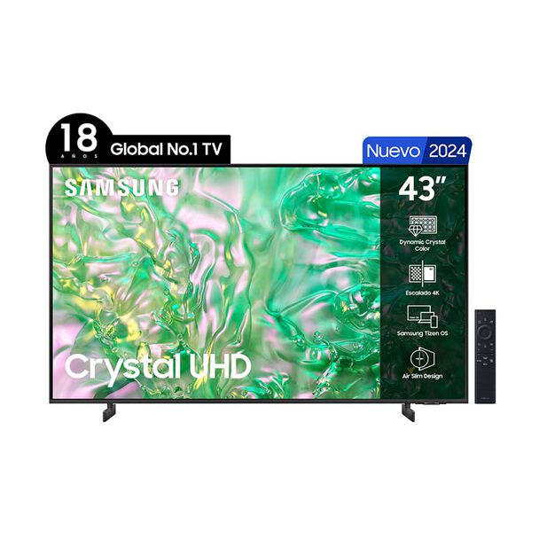 LED 43"" Samsung Crystal DU8000 Smart TV 4K UHD 2024