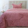 Cubrecama Doral 1,5 Plazas Jacquard Liso Rosa