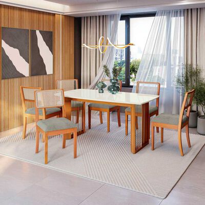 Imagen 2 del producto Juego de Comedor Roca Eva 6 Sillas Ceniza