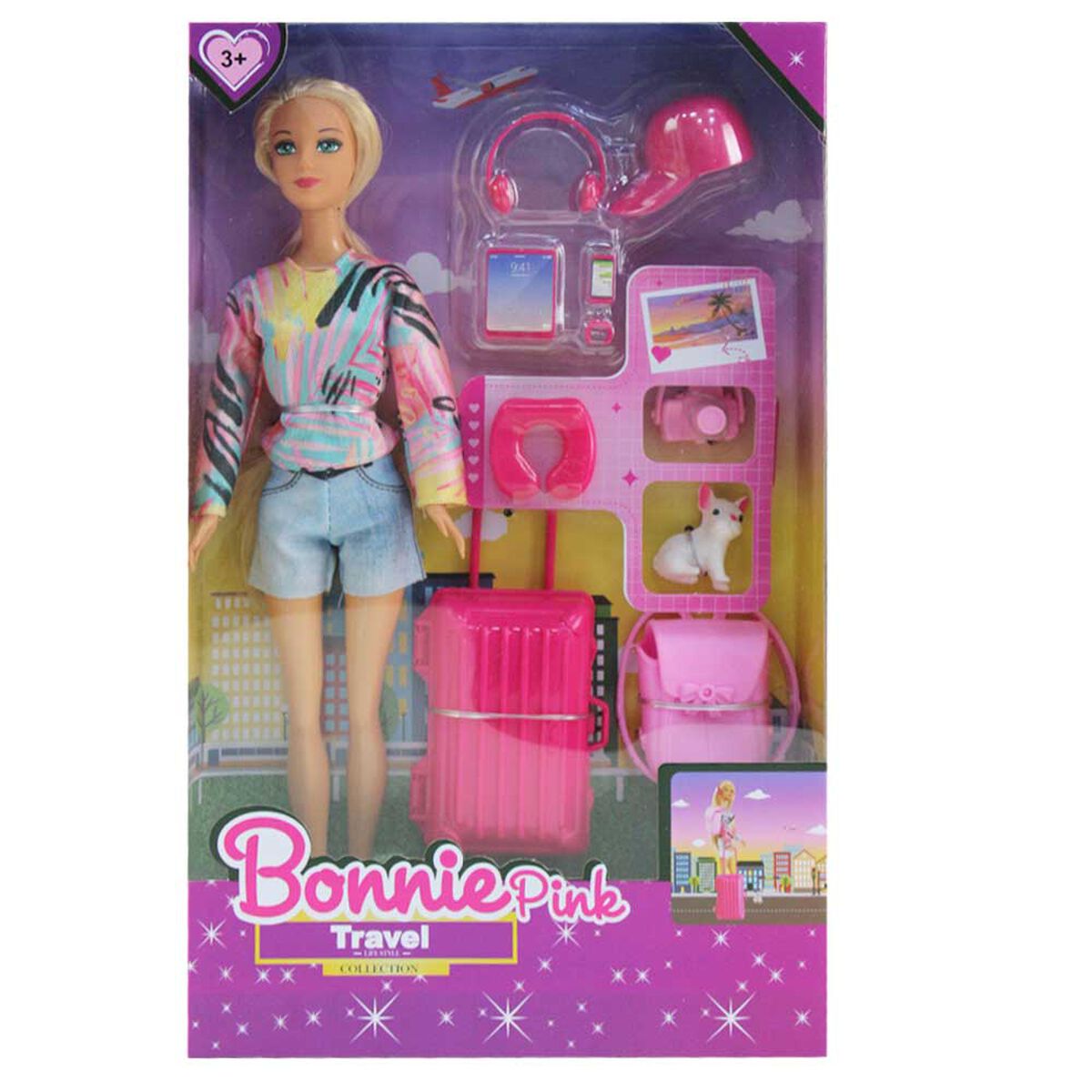 Muñeca de Viaje Moda de 11,5 Pulgadas Bonnie Pink