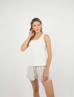 Imagen 1 del producto Polera Sin Mangas Mujer Alma Crudo, Morado, Negro