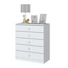 Cómoda Home Mobili Gales 5 Cajones Blanco