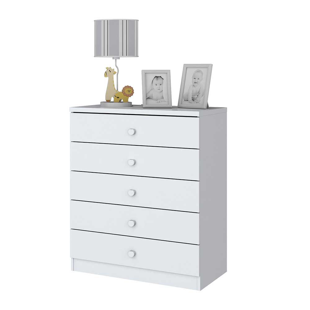 Cómoda Home Mobili Gales 5 Cajones Blanco
