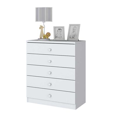 Cómoda Home Mobili Gales 5 Cajones Blanco