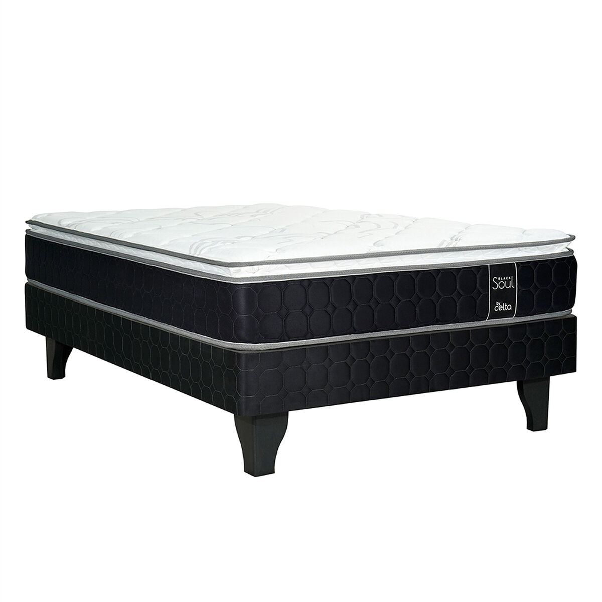 Cama Europea Celta 1,5 Plazas Black Soul
