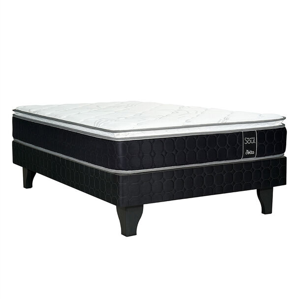 Cama Europea Celta 1,5 Plazas Black Soul