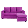 Sofá Seccional Bodevir Cali 3 Cuerpos + 2 Pouf Fucsia