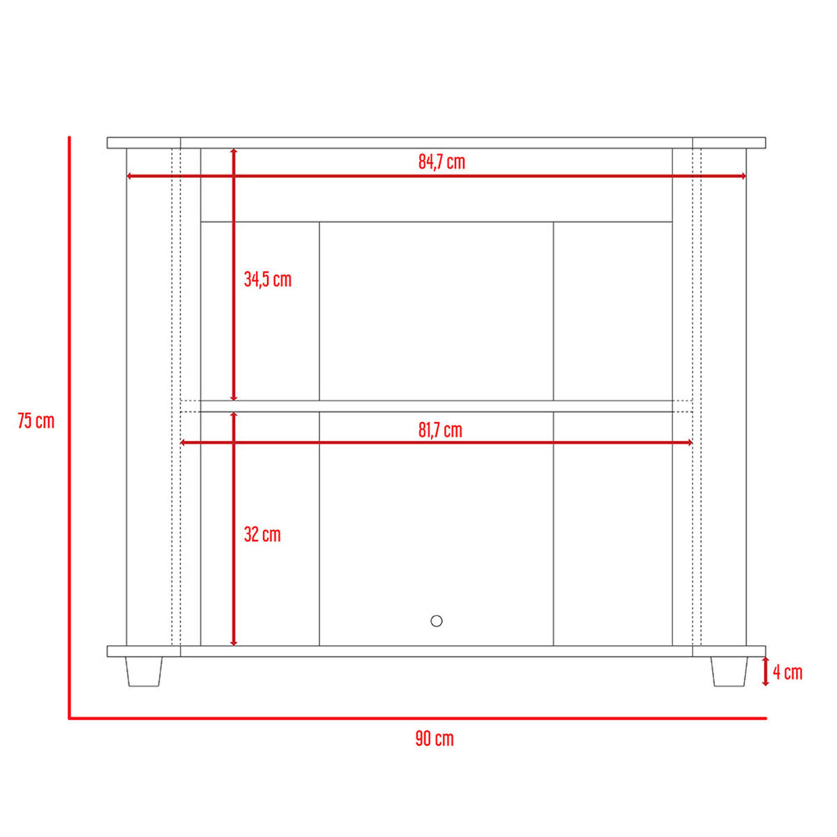 Rack TV TuHome Maori Hasta 40" Rovere