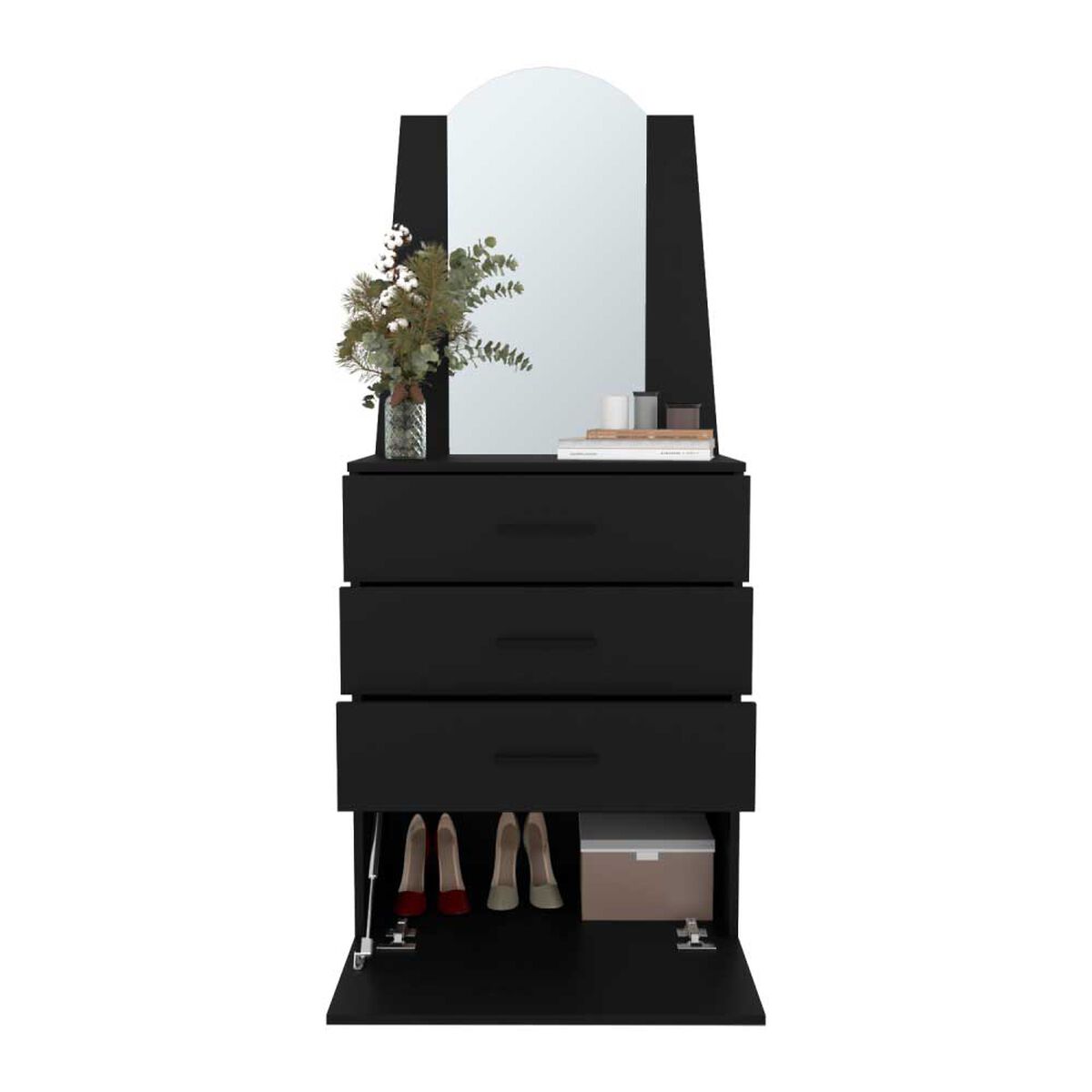 C&oacute;moda TUHOME Praga Met&aacute;licas 1 Caj&oacute;n Wengu&eacute;