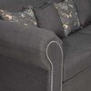 Juego de Living Essenza New Amparo Tela Catania Sofá 3 Cuerpos + Dos Sillones 1 Cuerpo Gris