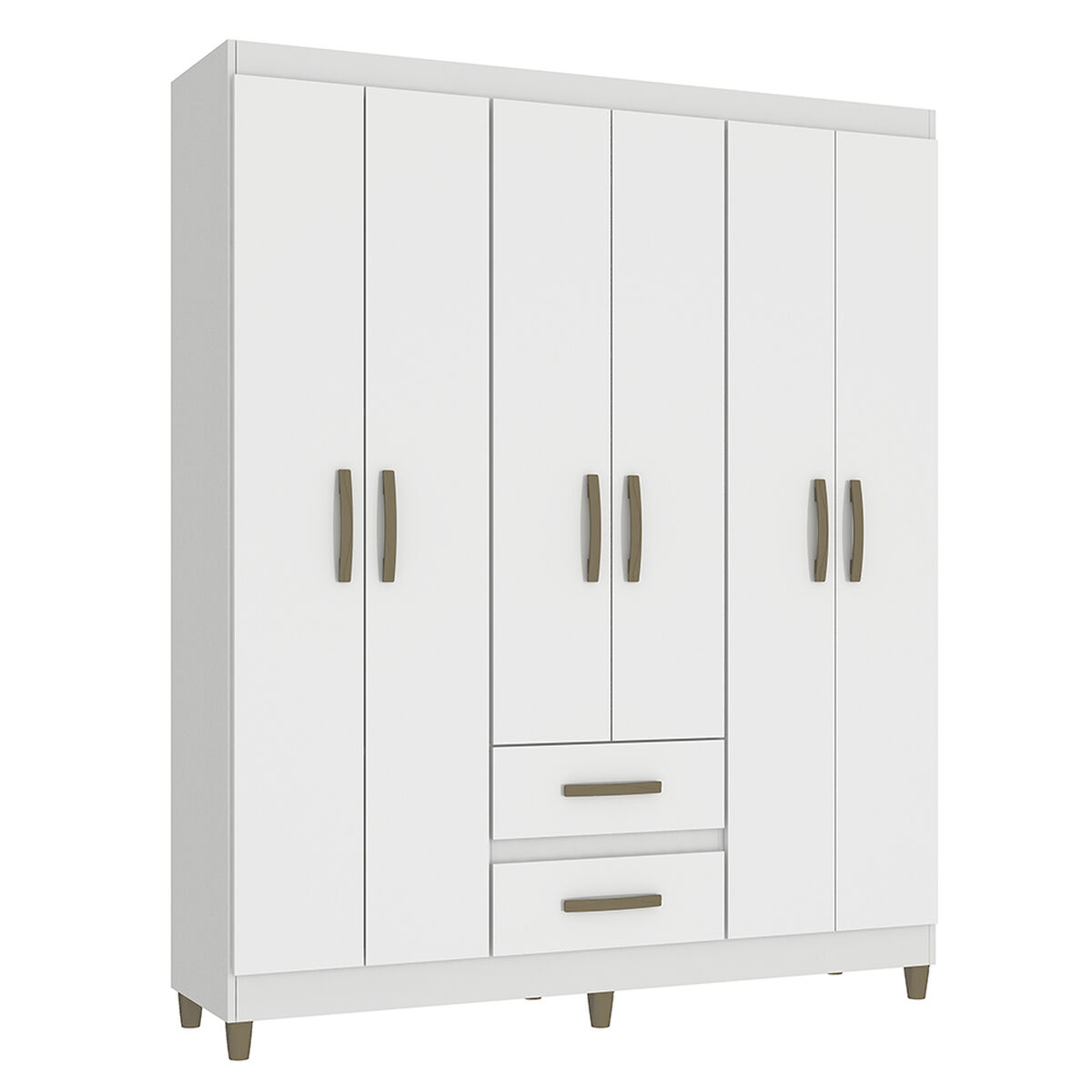 Clóset Vekkahome Coimbra 6 Puertas 2 Cajones Blanco