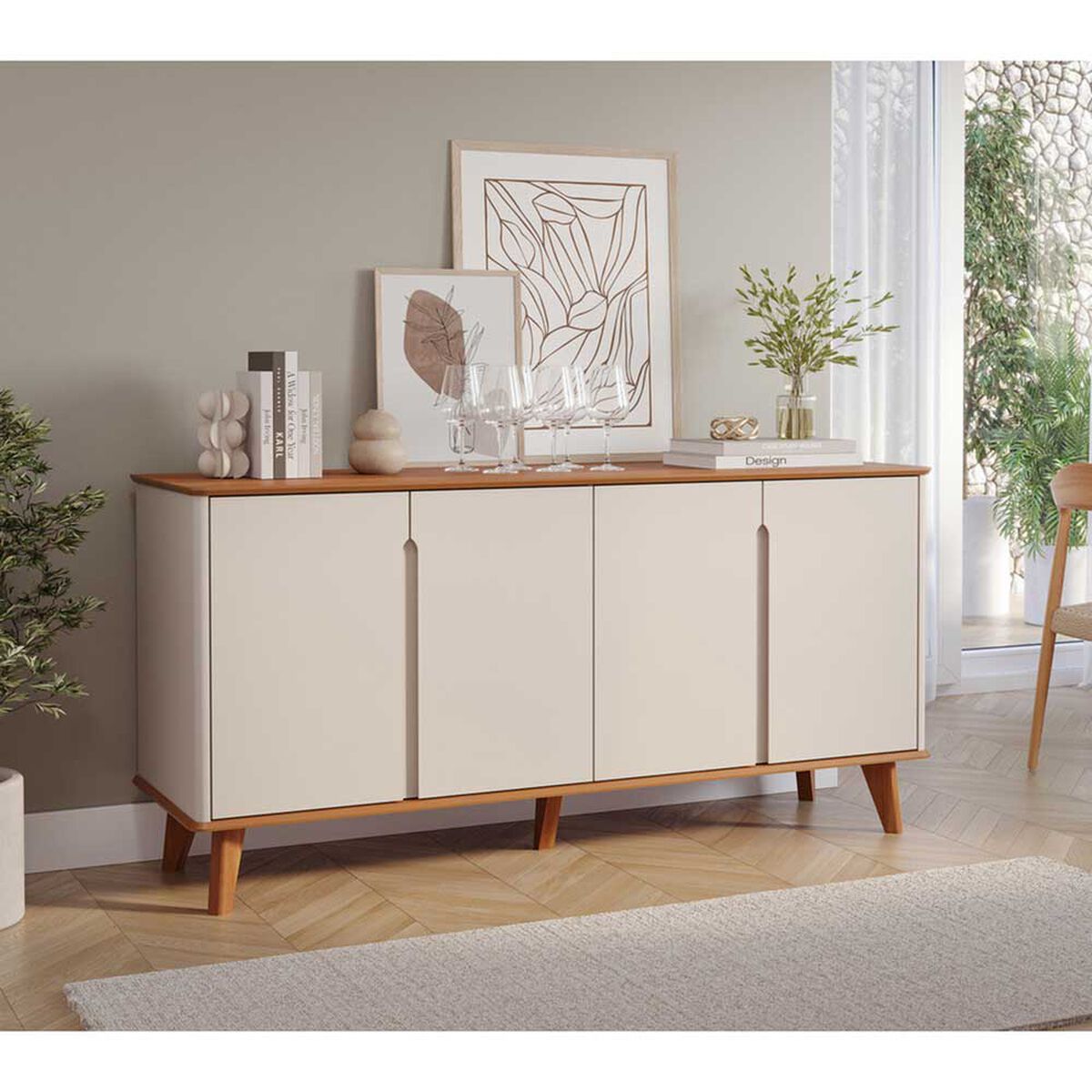 Buffet Decocasa Serena Off White Cinamomo