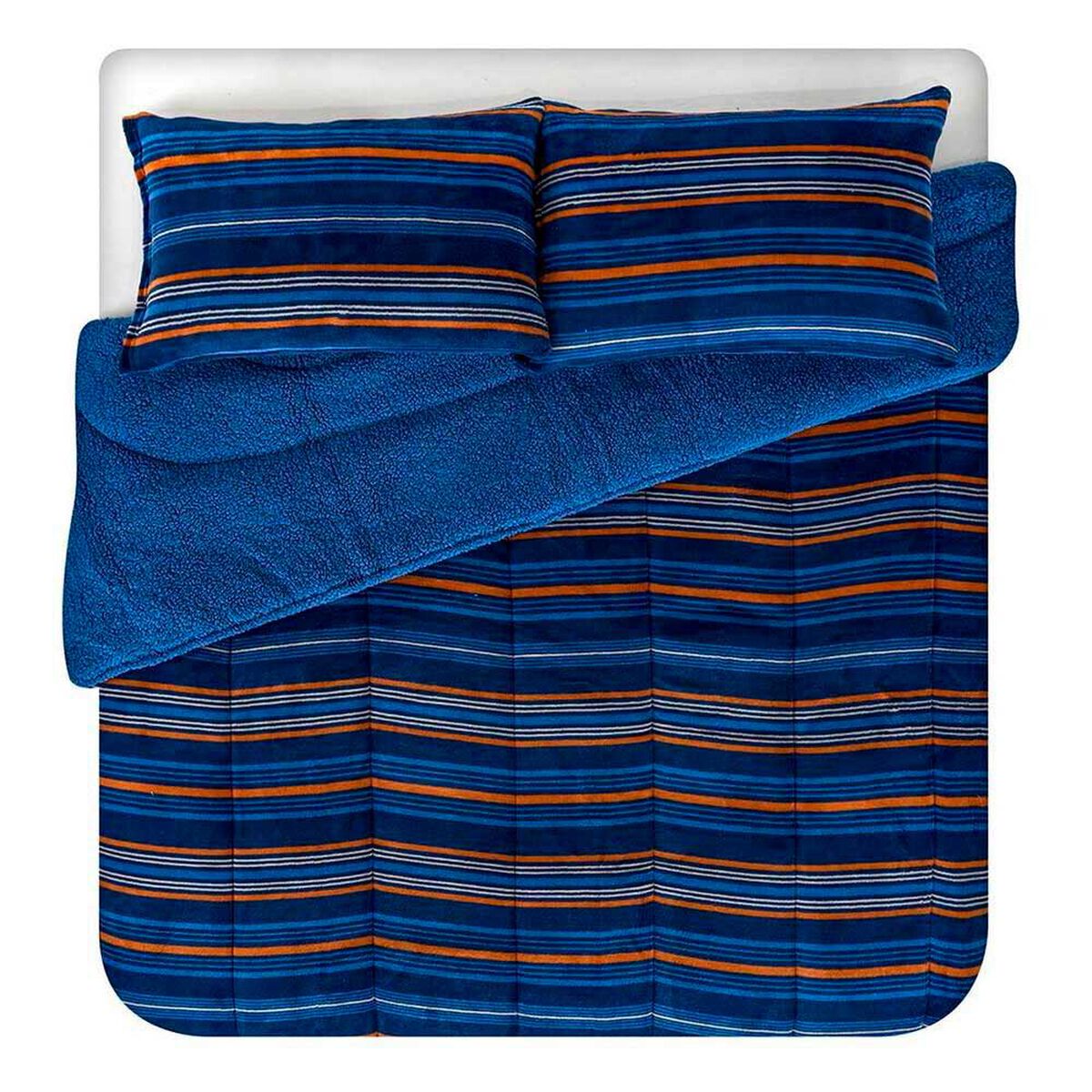 Plum&oacute;n American Family King Franjas Azul